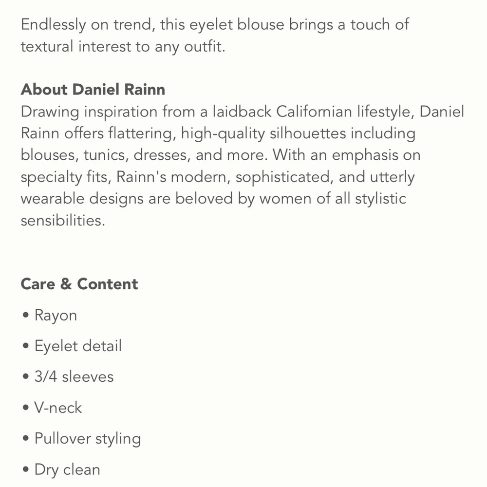 Anthropologie Daniel Rainn Cheyenne Eyelet Blouse in Teal Blue Small - Picture 10 of 10